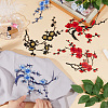 Gorgecraft 6Pcs 6 Style Plum Blossom Shape Appliques PATC-GF0001-07-3