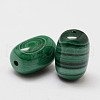 Wax Gourd Natural Malachite Beads X-G-I178-03-8x12-2