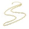 Brass Paperclip Chain Necklaces NJEW-A042-03G-2