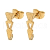 Ion Plating(IP) 304 Stainless Steel Stud Earring Findings STAS-H180-15G-1