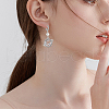 Beebeecraft 6 Pairs 2 Colors Brass Micro Pave Clear Cubic Zirconia Hoop Earring Finding KK-BBC0014-52-6