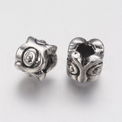 Ion Plating(IP) 304 Stainless Steel European Beads STAS-J022-138AS-1