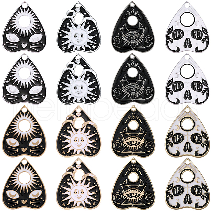 SUNNYCLUE 32Pcs 8 Styles Alloy Enamel Pendants ENAM-SC0005-13A-1