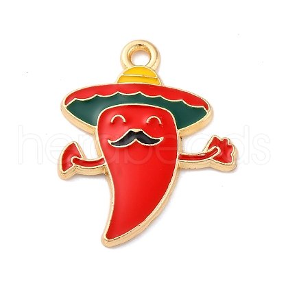 Alloy Enamel Pendants FIND-M060-23H-G-1