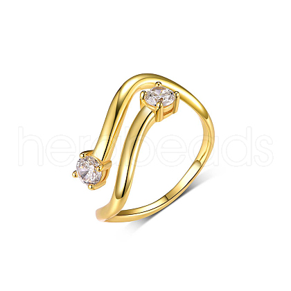 Elegant S925 Sterling Silver Pave Clear Cubic Zirconia Cuff Ladies Ring for Various Occasions PP9789-1