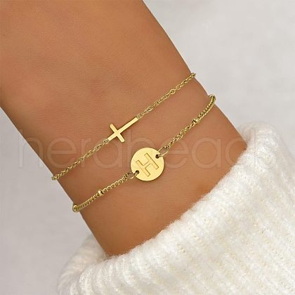 304 Stainless Steel Chain Bracelets FS-WGDF801-08-1