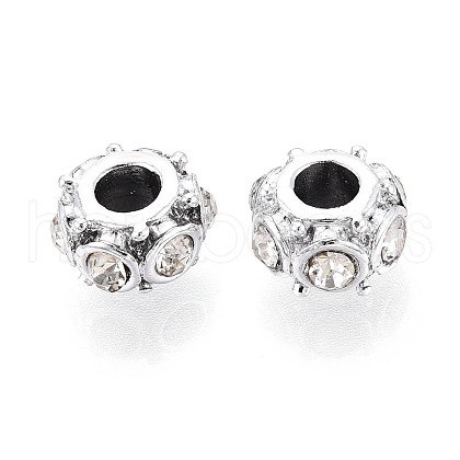 Alloy Rhinestone European Beads FIND-N009-03P-1