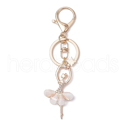 Alloy Rhinestone Keychains KEYC-JKC01019-1