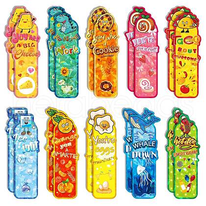 20 Sheets Laser Cute Paper Bookmark AJEW-Q148-04-1