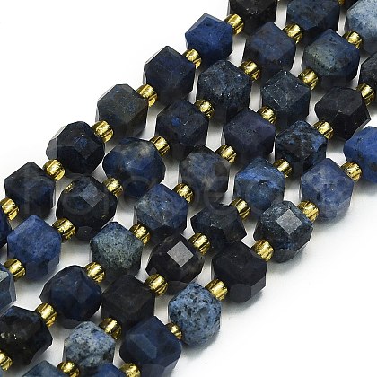Natural Blue Agate Beads Strands G-I376-D40-01-1