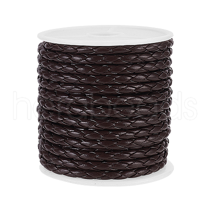 4-Ply Round Imitation Leather Braided Cord LC-WH0003-10D-1