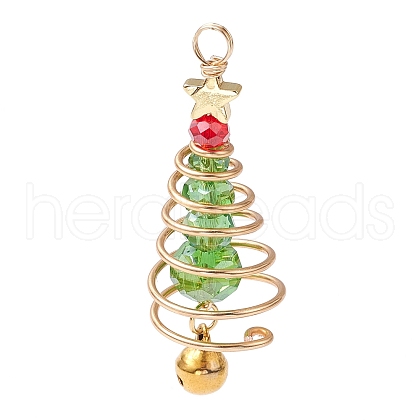 Brass & Glass Pendants PALLOY-JF02991-02-1