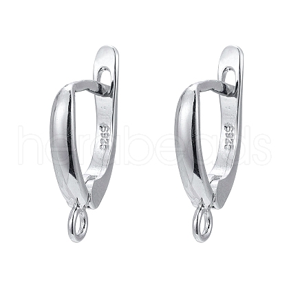 Anti-Tarnish Rhodium Plated 925 Sterling Silver Leverback Earrings STER-K168-003P-1
