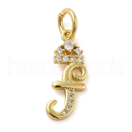 Brass Micro Pave Cubic Zirconia Pendants KK-M273-01G-F-1