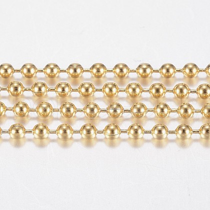 Handmade Ion Plating(IP) 304 Stainless Steel Ball Chains STAS-F136-17G-20m-1