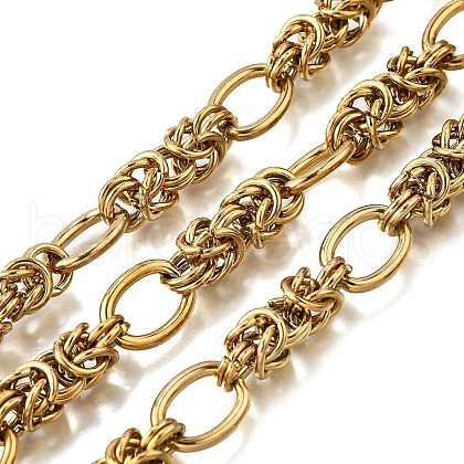 Ion Plating(IP) 304 Stainless Steel knot with Oval Link Chains CHS-S012-06G-1