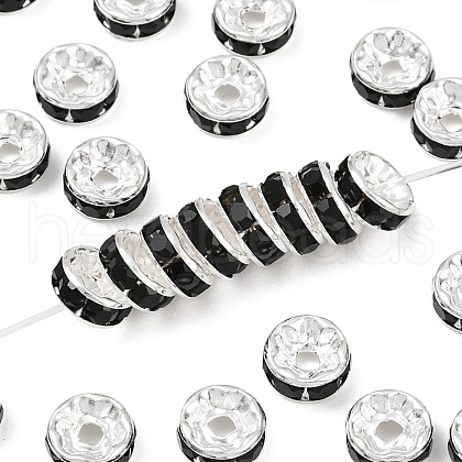 Brass Grade A Rhinestone Spacer Beads RB-A014-Z8mm-02S-1
