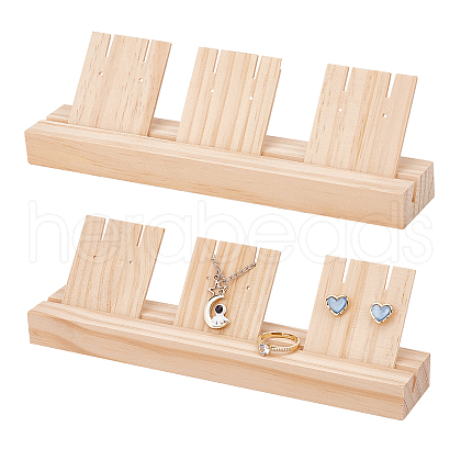 Wood Earring Card Organizer Display Stands EDIS-WH0016-028-1