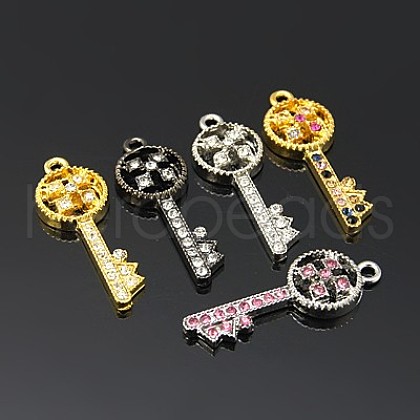 Alloy Rhinestone Pendants RB-C1556-M-1