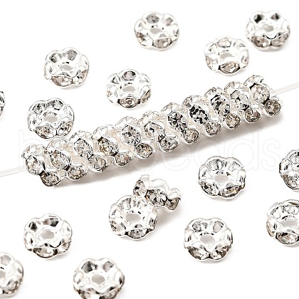 Brass Grade B Rhinestone Spacer Beads RSB032-B01-1