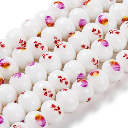 Printing Glass Beads for Necklaces Bracelets Making GLAA-B020-03A-03-1