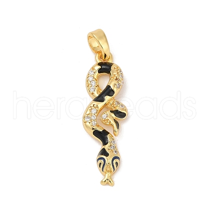 Brass Micro Pave Cubic Zirconia Pendants KK-R221-01G-03-1
