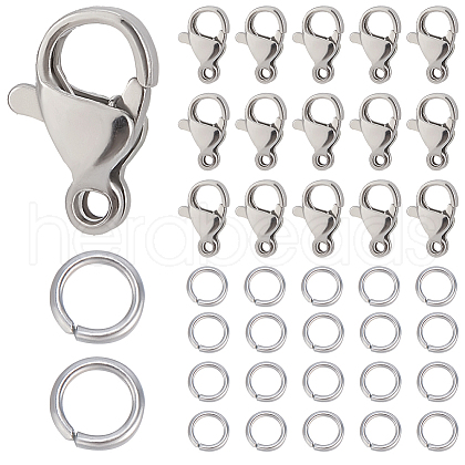 SOFPLATE 304 Stainless Steel Lobster Claw Clasps STAS-SP0001-74A-1