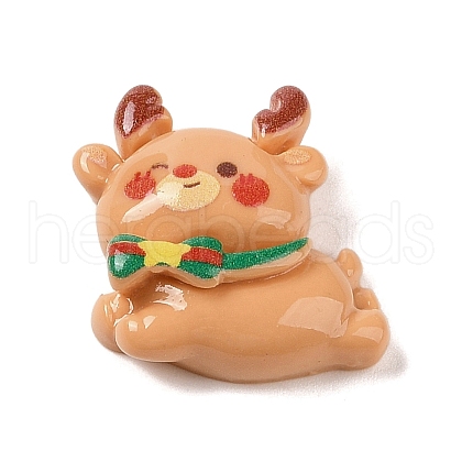 Christmas Bear Theme Opaque Resin Decoden Cabochons RESI-S397-02I-1