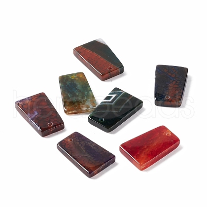 Natural Crackle Agate Pendants G-B030-16B-1