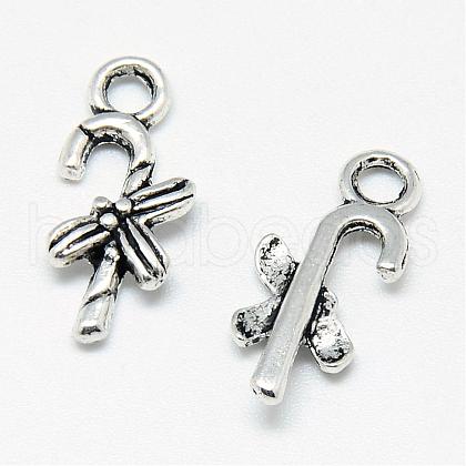 Tibetan Style Alloy Charms TIBE-S301-028AS-RS-1