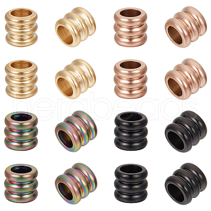 Unicraftale 16Pcs 4 Colors 304 Stainless Steel Beads STAS-UN0055-36-1