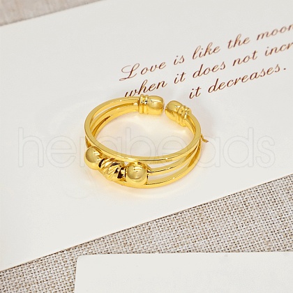 Brass Adjustable Cuff Open Rings for Women WG6655-3-1