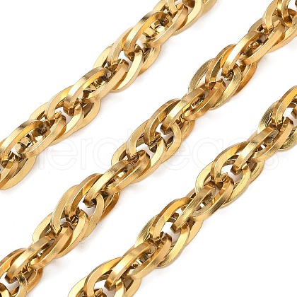 Ion Plating(IP) 304 Stainless Steel Rope Chains CHS-H025-16G-01-1