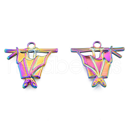 Ion Plating(IP) 201 Stainless Steel Pendants STAS-N098-266M-1