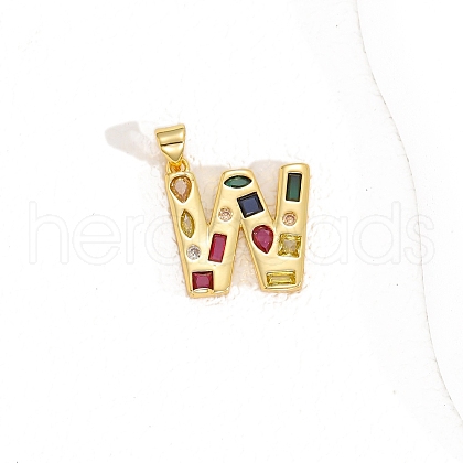 Brass Micro Pave Cubic Zirconia Pendants PW-WG10C3A-11-1