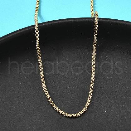1MM Brass Box Chain Necklaces NJEW-C086-01G-1