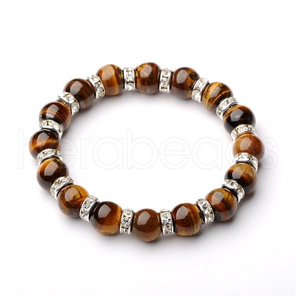 Gemstone Stretch Bracelets BJEW-JB01533-01-1