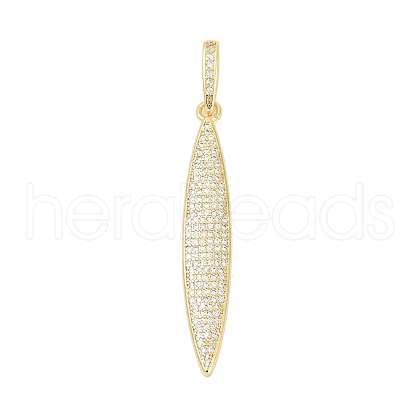 Brass Micro Pave Cubic Zirconia Pendants KK-H203-02G-1
