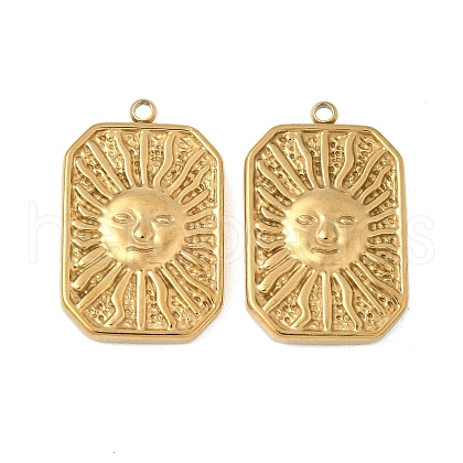 304 Stainless Steel Pendants STAS-V015-54G-1