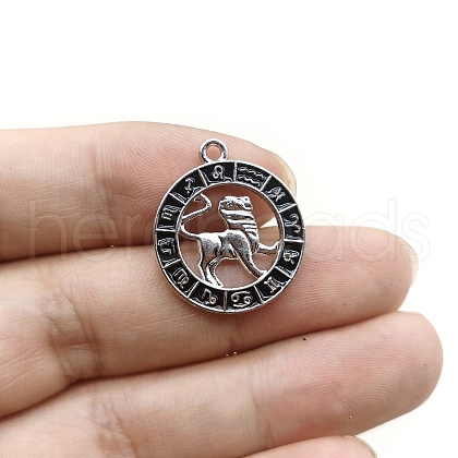 Constellation Themes Alloy Rhinestone Pendants PW-WG6B97D-03-1