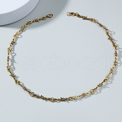 Alloy Barbed Wire Link Chain Necklaces FS-WG27EAE-03-1