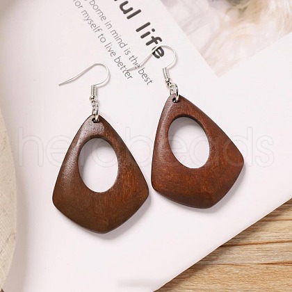 Alloy Wood Dangle Earrings FS-WG9E4F8-16-1