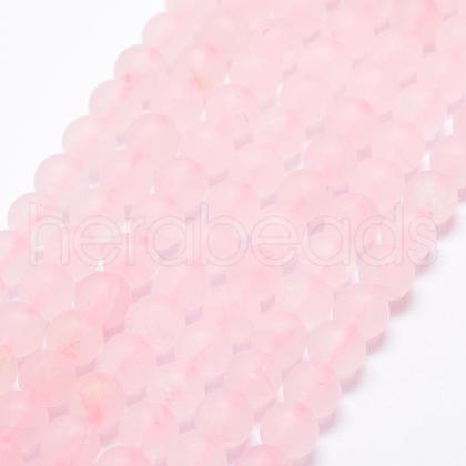 Natural Rose Quartz Beads Strands G-K209-03B-6mm-1