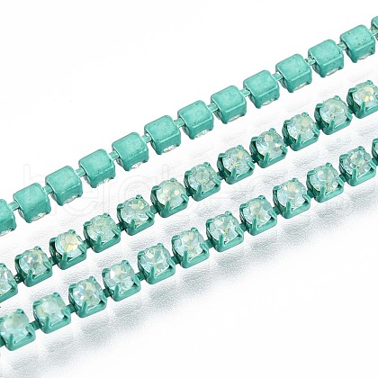 Iron Rhinestone Cup Chains CH-T006-05B-02-1