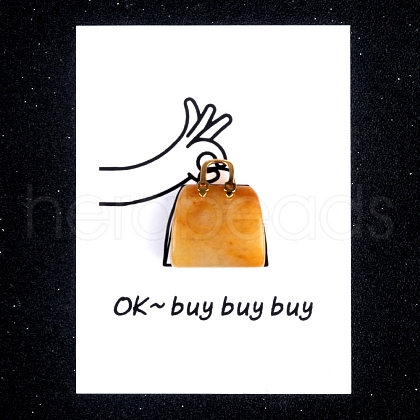 Natural Topaz Jade Handbag Display Decorations PW-WG140F5-18-1