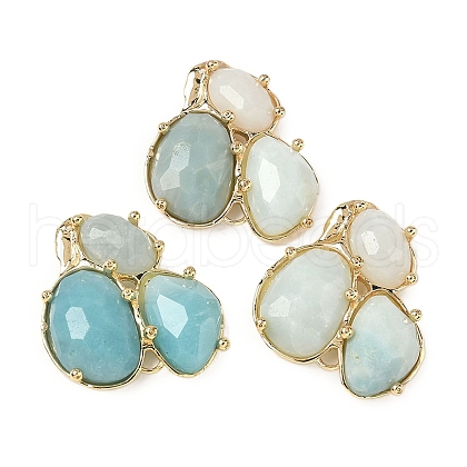 Natural Flower Amazonite Links connectors G-E526-28P-1