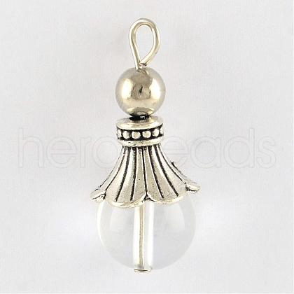 Natural Quartz Crystal Pendants G-Q459-02S-1