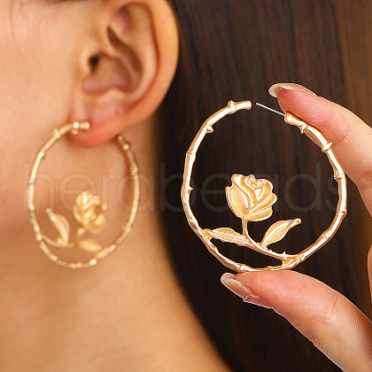 Alloy Stud Earrings WGE798E-05-1