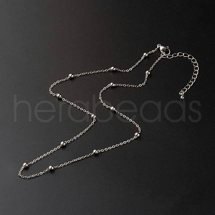 Brass Satellite Chain Necklaces NJEW-JN03558-01-1