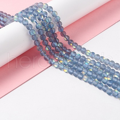 Synthetic Moonstone Beads Strands G-E573-01A-23-1